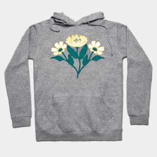 White wildflower bouquet Hoodie